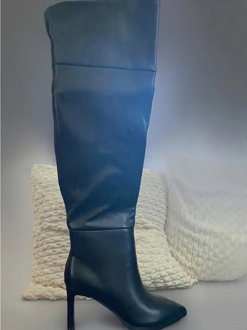 Tall Black Stiletto Knee-High Boot - Women's Fashion Boot